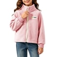 thumbnail image 5 of Wilark Girls Fleece Zip Up Jackets Stand Collar Long SLeeve Relaxed Fit Casual Fashion Lightweight Fall Coat Pink 8, 5 of 6