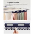 thumbnail image 4 of SONGMICS Tendedero, Plegable de 2 Niveles, Alas Ajustables en Altura, con Clips para Calcetines, 33 Barras para Secar la Ropa, Plata y Azul, 4 of 5
