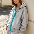 thumbnail image 7 of Women's 2026 Spring Zip Up Hoodies Casual Hooded Sweatshirt with Front Pockets Basic Pullover, 7 of 7