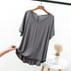 thumbnail image 1 of Fiudx Camisetas para Mujer Camisa Informal Fina y Básica para Mujer, Top/Camisa Ajustada de Manga Corta con Cuello Redondo y Longitud Media, 1 of 4