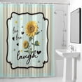 thumbnail image 4 of Shower Curtain for Bathroom Sunflower Country Flower Farm Plant Waterproof Bath Curtains Shower Curtains with Hooks,Bee Gradient Tartan Bathroom Curtain Privacy Drapes for Bathtubs Toilet 72x72in, 4 of 9