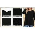thumbnail image 6 of WellSize Plus Size Women Tunic Tops Casual Crew Neck Long Sleeve Blouses Dressy Pleated Fall Shirts, 6 of 9