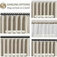 thumbnail image 3 of Blackout Curtains 36Inch 2 Panels Set Thermal Insulated Room Darkening Natural Linen Drapes, Back Tab Rod Pocket Window Curtains for Living Room & Bedroom, 50", 3 of 9