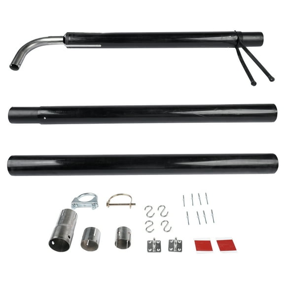 Mustrod 44461 RV Generator Exhaust Venting System Generator Black Pipe Exhaust Extension Kit