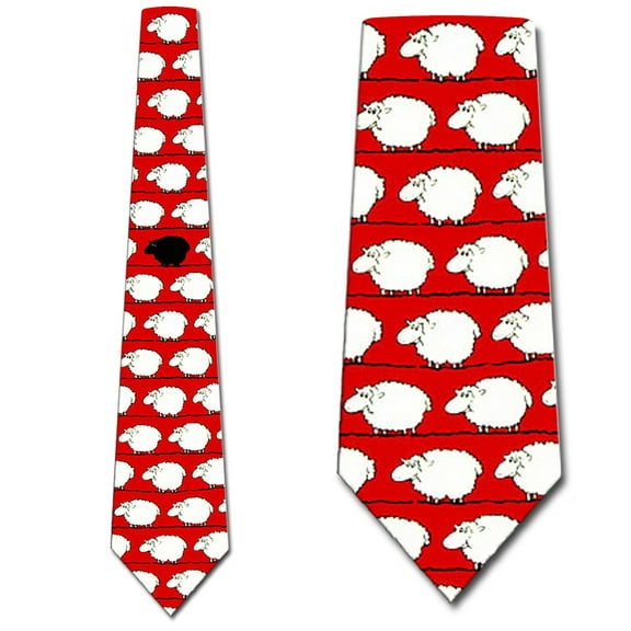 Black Sheep (red) Necktie Mens Tie
