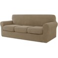 thumbnail image 1 of 2024 Sofa Cover with Separate Cushion Slipcover Stretch Checks (Sofa  Wine), 1 of 7