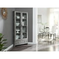 thumbnail image 5 of Gramercy Way Home Source Corner Storage Cabinet in Cement finish with Glass Doors, 5 of 7