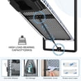 thumbnail image 3 of Over Door Ironing Board, Hanging Ironing Board with Iron Holder, 36" X 12" Compact Fold Down Iron Board for Small Spaces, Removable Heat Resistant Cover, Blue, 3 of 14