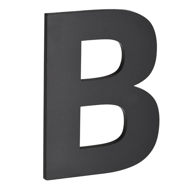 Unique Bargains 2.48 Inch 3D Self-Adhesive House Letter B for Hotel Mailbox Address, Matte Black