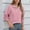 #0445-Hot Pink, variant on Ailaofu Fall Long Sleeve Tops for Women Quarter Zip Pullover Dressy Casual Textured Blouse Lapel Neck Shirt