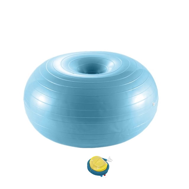 Pelota de Yoga Donut para ejercicio, pelota de estabilidad para entrenamiento central, entrenamiento de equilibrio para Yoga, Pilates con bomba inflable