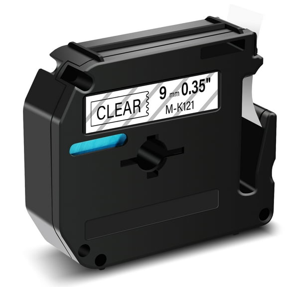 GREENCYCLE 1PK Compatible for Brother P-touch M Tape MK121 M-K121 M121 9mm 0.35" Black on Clear for Brother PT-100 PT-M95 PT-90 PT-70 PT-65 PT-85 Label Maker Refills