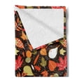 thumbnail image 2 of Autumn Soft Flannel Fleece Blanket, Fall Season Growth Flourish Maple Willow Pears Leaves Forest Doodle, Cozy Plush for Indoor and Outdoor Use, 50" x 70", Dark Brown and Multicolor, by Ambesonne, 2 of 5