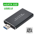 thumbnail image 3 of HUGFEGWE USB 3.0 to mSATA SSD Hard Disk Box Mini PCI-E 1.8" mSATA 52Pin Enclosure Adapter CJ25311-4775, 3 of 8