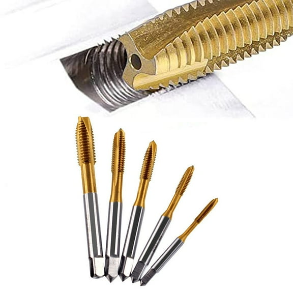 Metric Thread Tap Set Titanium Coating HSS Tapping Tool Set 3-8mm Hand Tap Set Hand Tools Accessory In Stock Wholesale