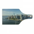 thumbnail image 1 of NYC Scene Cutting Board, Real Life Image of Downtown Aerial View Panoramic Cityscape Landmark Manhattan, Decorative Tempered Glass Cutting and Serving Board, in 3 Sizes, by Ambesonne, 1 of 2