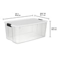 thumbnail image 3 of Sterilite 116 Litres Conteneur de Rangement Ultra Verrouillable, Transparent (24 Paquets), 3 of 11