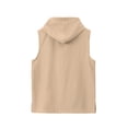 thumbnail image 4 of Noric Men's Sleeveless Hooded Tank Top Button Front Muscle Tee with Big Pocket Casual Gym Hoodie Vest for Summer, 4 of 7