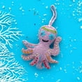 thumbnail image 3 of Octopus Ornament, Fair Trade Embroidered Wool Christmas Decor Handmade in Peru, 3 of 4