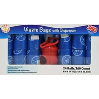 Dog Waste Management Product Image 2 Pack Pet All Star Waste Bags With Dispenser 24 Rolls 360