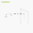 thumbnail image 5 of Naiture Brass Shower Arm with Flange, 6 Inches Wall Mounted Standard Shower Pipe Extension Arm for Fixed Shower Head, Chrome Finish, 5 of 6