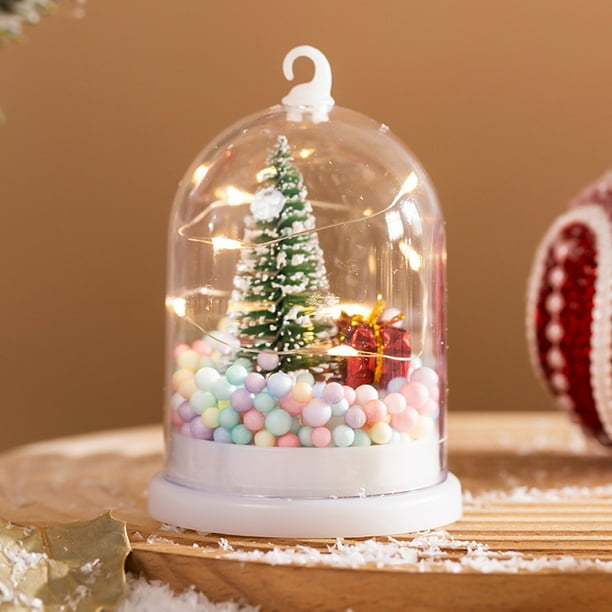 pstuiky Decoraciones navideñas, regalos luminosos para niños, pequeñas luces de noche, adornos de mesa, árboles de Navidad y decoraciones de nieve.