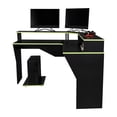 thumbnail image 3 of Escritorio Gamer Invictor, Wengue y Verde, con Espacio Adicional para Pantallas, 3 of 8