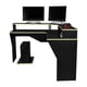 thumbnail image 3 of Escritorio Gamer Invictor, Wengue y Verde, con Espacio Adicional para Pantallas, 3 of 8