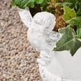 thumbnail image 5 of Magnesium Oxide Garden Urn Planter Antique White Magnesium Oxide Roman Style with Drainage Hole Indoor Outdoor Multi-Purpose Planter No Assembly, 5 of 10