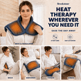 thumbnail image 4 of Brookstone Heated Weighted Neck & Shoulder Pad – 21” x 22" Electric Heating Pad for Neck, Shoulders & Upper Back, 4 Heat Settings, LCD Controller, Soft Plush Fabric, 2-Hour Auto Shut-Off, 4 of 9