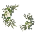 thumbnail image 1 of 2 guirnaldas de flores artificiales de peonías falsas para colgar en bodas rústicas Blanco, 1 of 8