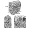 thumbnail image 4 of Modern Floral Stand Mixer Cover, Highly Detailed Hand Drawn Like Daffodil Flowers Monochrome Sketch, Kitchen Appliance Organizer Bag Cover with Pockets, 5 Quarts, White and Pale Taupe, by Ambesonne, 4 of 4