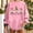 Pink, variant on EQWLJWE Women Crewneck Long Sleeve Oversized Gnomes Graphic Fall Sweatshirts Plaid Leopard Love Heart Printed Tops