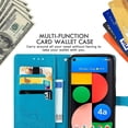 thumbnail image 6 of for Google Pixel 5A 5G Wallet Phone Case,Mandala Embossing PU Leather Phone Case with Credit Card Holder & Hand Strap Kickstand Flip Folio Closure Cover for Google Pixel 5A 5G MTL Blue, 6 of 16