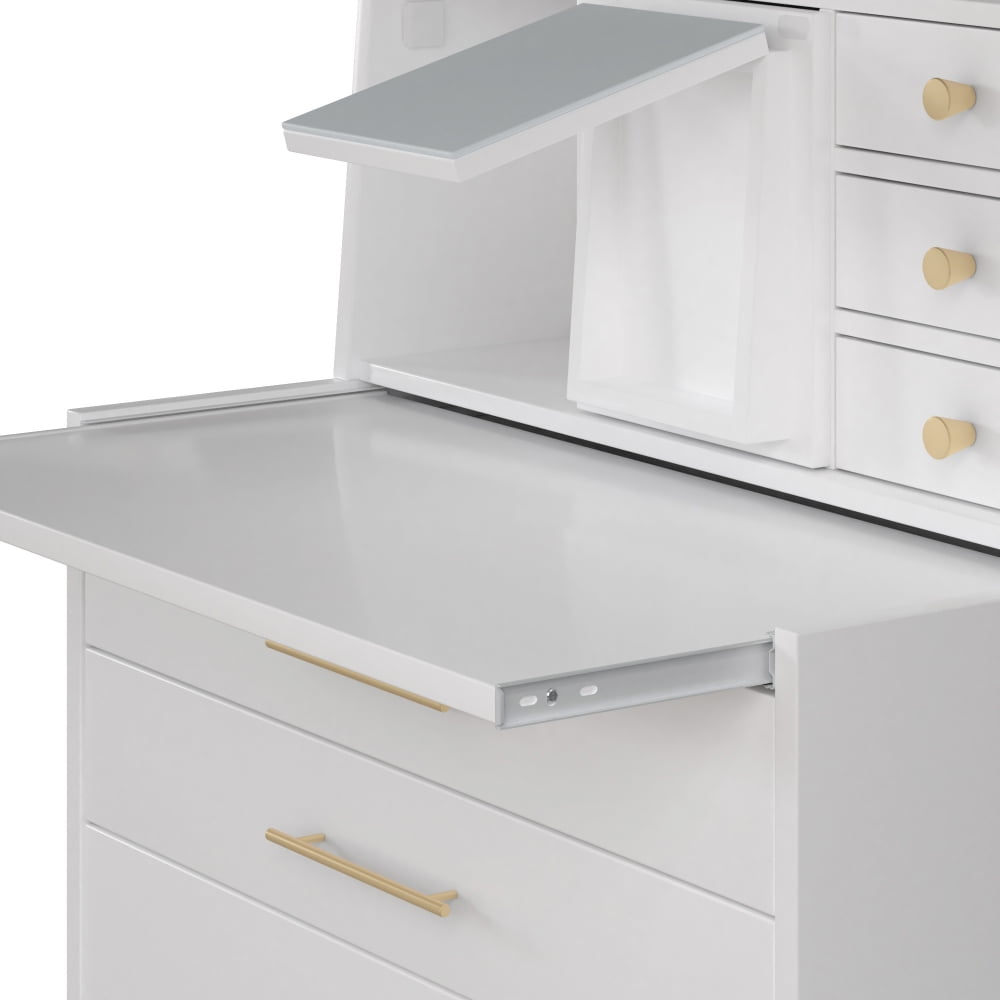 Dropship White Contemporary Roman Style, Solid Wood 6 Drawers Dresser  Cabinet, Vanity Desk, Makeup Table With Drawers, Living Room Buffet, Storage  Organizer Cabinet, Big Dresser. Paint Sprayed Finishing to Sell Online at