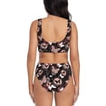 thumbnail image 3 of Kdxio Butterfly Print Women's 2 Piece High Waisted Wrap Spaghetti Strap Summer Swimsuit Bikini Set-Small, 3 of 7