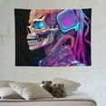 thumbnail image 4 of GOSMITH  Mysterious Skeleton Mermaid Tapestry UV Reactive Big Moon Tapestry Colorful Glow in The Dark Star Tapestry Aesthetic Posters for Bedroom Decoration-S, 4 of 7