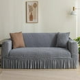 thumbnail image 7 of Sofa Cover For Living Room Corner Sofa Couch Cover Seersucker Slipcover Full Wrap Sofa Protector With Pleated Skirt, 7 of 7