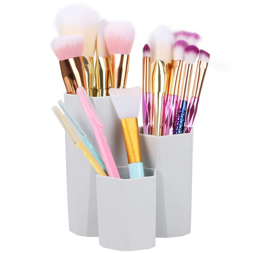 Codream Makeup Brush Holder Organizer, 3 Slot Make Up Brush Holder Cup