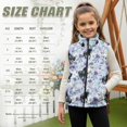 thumbnail image 6 of Xoenoiee Horse Floral Print Warm Fleece Vest Girls Comfy Vests Full Zipper Sleeveless Outerwear Jacket with Pockets Toddler Kids Coat, 2T, 6 of 7