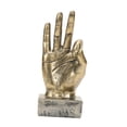thumbnail image 3 of Estatua con gesto de mano divertido, coleccionable, artesanía fina, decoración de escritorio para OK oro, 3 of 9