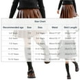 thumbnail image 3 of Miluxas Girl's Leather High Waisted Pleated Skirt Leather Party Skater Mini Skirt Brown 13-14 Years, 3 of 5