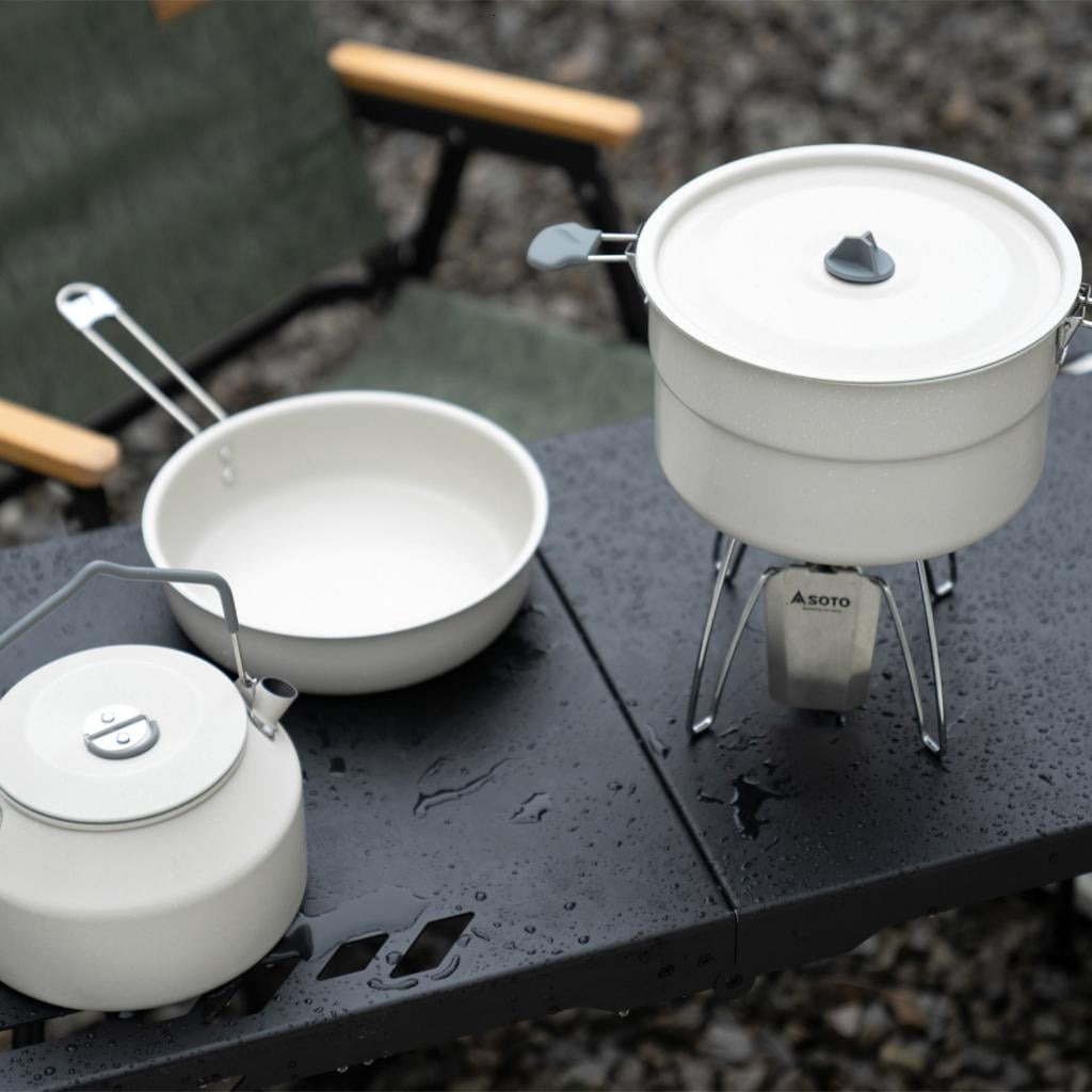 LICEWO Aluminum Camping Pots Cookware Hiking Pots Kettle Frying Pan Easy to Clean