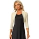 thumbnail image 1 of Bolero Shrug Top Allegra K Semi Sheer Mangas Largas para Mujer Albaricoque XS, 1 of 4