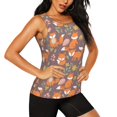 thumbnail image 2 of Balery Cute Little Fox Camiseta sin mangas estampada ligera para mujer, tops de entrenamiento sin mangas, camisetas de yoga transpirables de secado rápido.-Large, 2 of 7