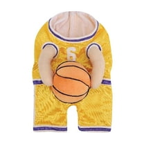 Pet Clothes Dog Basketball for Halloween Celebrations Featuring a Playful Dog Player Design with Basketball Accessories for Events