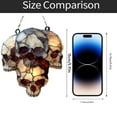 thumbnail image 3 of Vintage Stained Glass Skull Pendant Light, Gothic Hanging Lamp for Bar, Cafe, Bedroom, Halloween, Unique Home Decor Lighting Fixture, 3 of 4