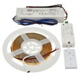 thumbnail image 2 of LEDwholesalers 12V 50W COB High-Output 90-CRI Dot-Free Uniform Glow 16.4-ft Flexible Ribbon 2400-LED Strip Light Kit with Power Supply and DC Dimmer, Neutral-White 4000K, 20118NW+DCP, 2 of 5