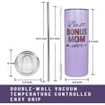thumbnail image 2 of Best Bonus Mom Tumbler, Bonus Mom Gifts from Daughter Son, Step Mom Travel Mug Cup, Mother in Law Tumbler, Christmas Gift, Mothers Day Gifts for Mother in Law, Aunt, Stepmom, Bonus Mom, Boyfriends Mom, 2 of 6