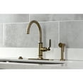 thumbnail image 3 of Kingston Brass KS2433KL Whitaker Single-Handle Kitchen Faucet with Brass Side Sprayer, Antique Brass, 3 of 7